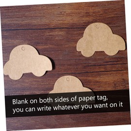 DOITOOL 2 Sets Creative Car Shape Tags with Jute Twine Blank Paper Labels for Crafting Present Wrapping and DIY Projects for Personal Messages and