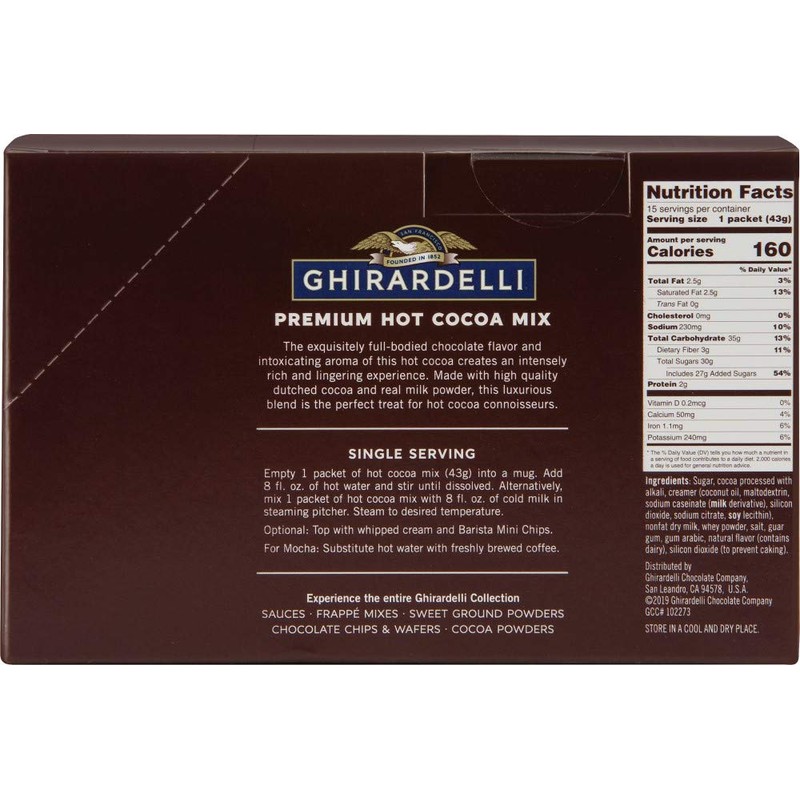 Ghirardelli Premium Indulgence Hot Cocoa Mix, 1.5 oz (Pack of