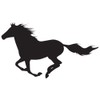 Galloping Horse Silhouette 6" Vinyl Sticker Car Decal (6" White)