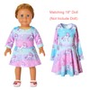 American Doll & Girl Matching Dresses Star Unicorn Outfits, Size