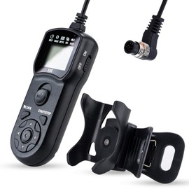 JJC Multi-function Timer Remote Control with Tripod Holder Clamp for Nikon D850, D810, D800, D700, D500, D5, D4s, D4, D3x, D3s, D300s, D300, D200, D3, D2Xs, D2x, D2H, D1, Replaces Nikon MC-30, MC-36