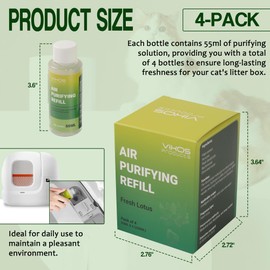 Cat Litter Deodorizer Compatible with PET-KIT PuraX PuraMax Self-Cleaning Cat Litter Box Quickly Odor Control 100% Natural Deodorizer Replaced Odor Removers Air Purifying Refills - Fresh Lotus