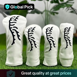 Abstract Tiger Pattern Golf Club Head Cover, 1 Set Durable & Waterproof Golf Club Protection Cover, Golf Bag, Golf Accessories for Men & Women:_White_Driver
