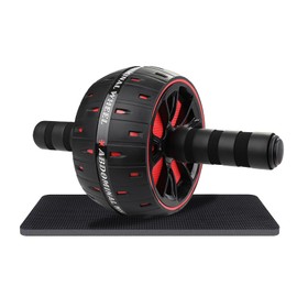 Yifmoo Abdominal Roller, Abdominal Trainer Ab Roller, Ab Wheel Set, with Non-Slip, Including Well Padded Knee Mat/Knee Pad, for Men and Women, Abdominal Muscle Training