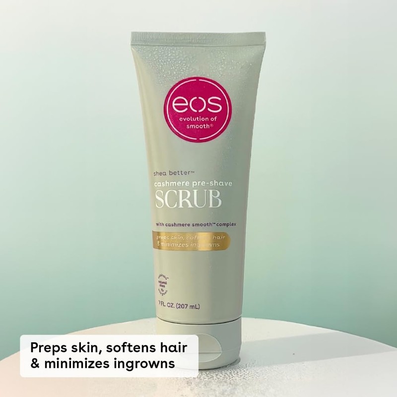 eos Cashmere Skin Collection Pre-Shave Scrub- Vanilla Cashmere Scented, Body