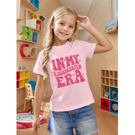 in My Kindergarten Ear Shirt Girls Boys First Day of Preschool Tshirt Kids Back to School Gift Tee Tops Pink