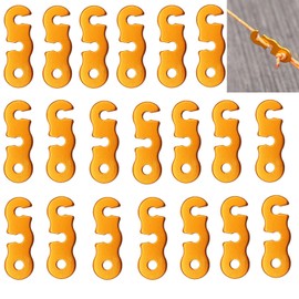 WADY Aleación de Aluminio, Ajustador de Cable Guyline, Tensores de Tienda, Hebilla Antideslizante con Cordón ​Sujetador de Cuerda para Tienda, Hebilla de Cuerda de Paracaídas (Naranja, M)