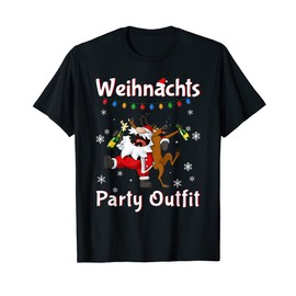 Funny Christmas Outfit Women's Men's Christmas Party T-Shirt, black, s