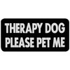 Therapy Dog Please Pet Me Patch Embroidered Service Dog Vest/Harnesses Badge Iron On Sew On Emblem