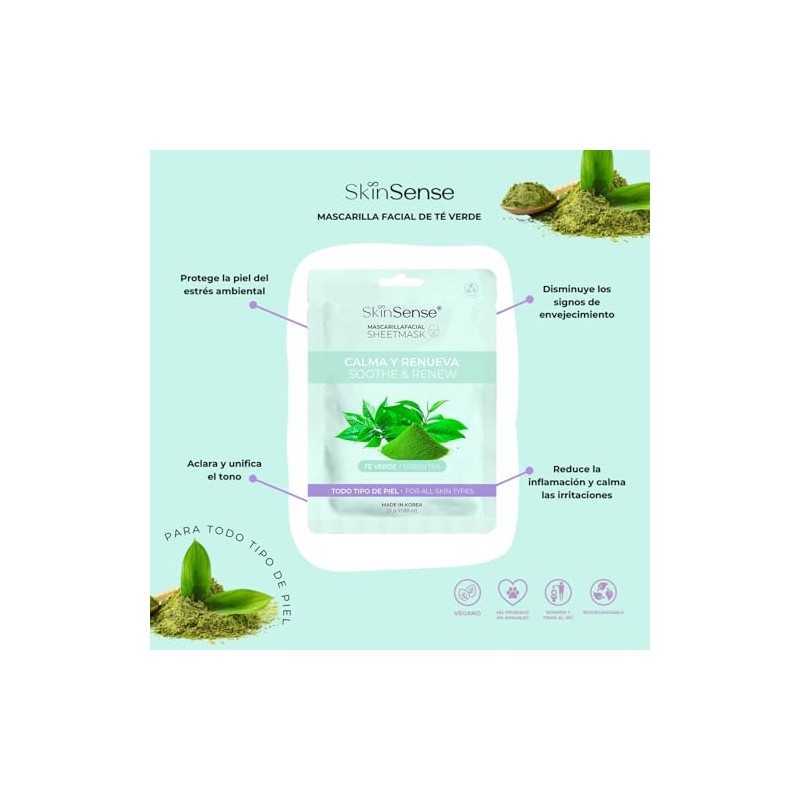 Skin Sense - Mascarilla Facial de Tela Biodegradable Coreana (1