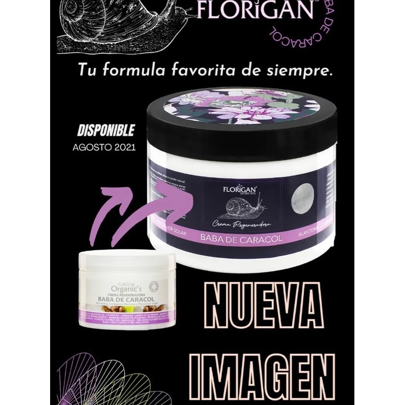 Crema Regeneradora Baba De Caracol 350grs. Florigan