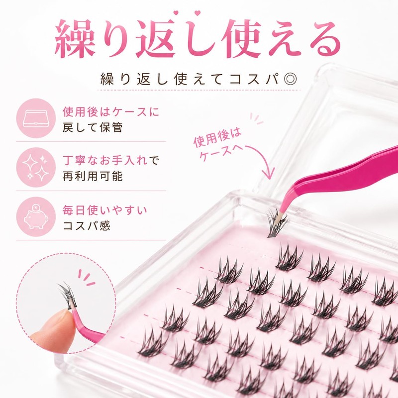 LashCharm Flower Curls Glueless False Eyelashes Bulk Eyelashes Partial False