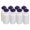 Pinnacle Mercantile Sports Squeeze Plastic Water Bottles Purple Push/Pull Cap
