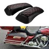 RI Saddlebag Lid Covers Microfiber Leather for 1993-2013 Harley Touring