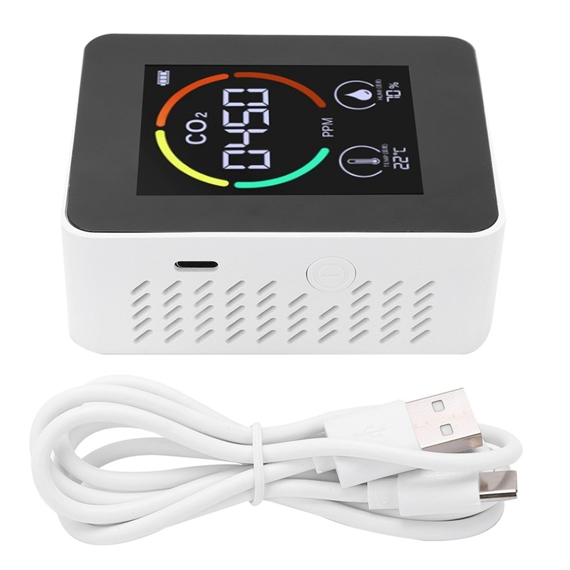 CO2 Detector Carbon Dioxide Gas Concentration Meter Temperature Humidity Measuring