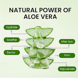 Grospe Gel De Aloe Vera Orgánico Hidratante Y Calmante Para Después Del Sol. Gel De Aloe Vera Puro Para Pieles Sensibles Y Delicadas. Hidratante De Día Y De Noche, 100 Ml.