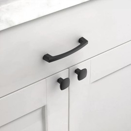 Asidrama 10 Pack 4 Inch(102mm) Matte Black Kitchen Cabinet Handles, Cabinet Pulls Kitchen Cabinet Hardware for Cupboard Drawer Handles Dresser Pulls
