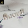 Shine Glitter Handmade Nail Tips - Long Nose Pin /
