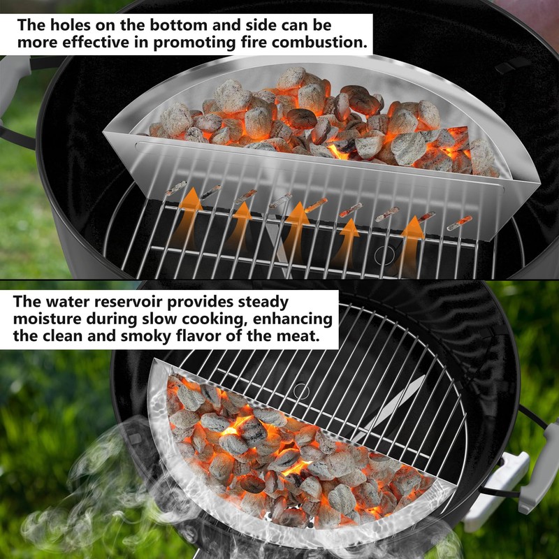 onlyfire Stainless Steel Charcoal Basket Charcoal Briquet Holder for Weber
