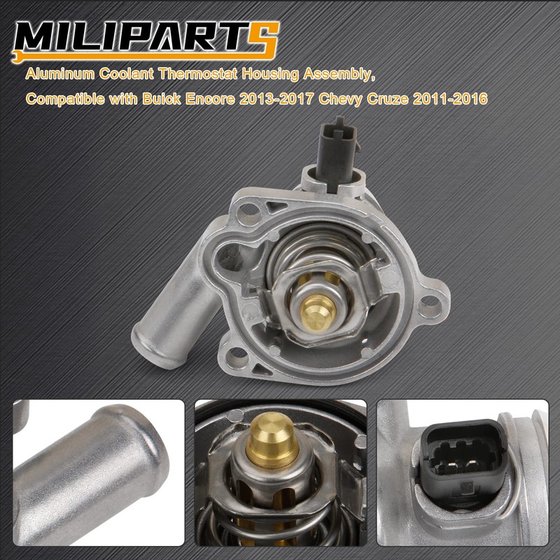 MILIPARTS Upgraded Aluminum Engine Coolant Thermostat Housing Assembly Compatible With