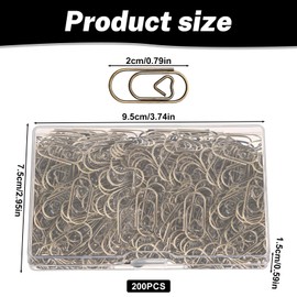 200 Pcs Love Heart Shaped Paper Clips 0.78-inch Small Paper Clip Stainless Steel in Tinplate Paper Clips Holder Cute Mini Paperclips Decorative Paper Clips for Home Office School Desk Organizers