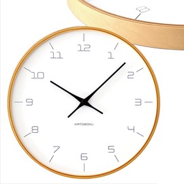KATOMOKU plywood clock 7 natural sweep (continuous second hand movement) km-71N φ304mm wall clock