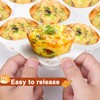 Juome Silicone Egg Bite Molds - 12 Cups Silicone Muffin