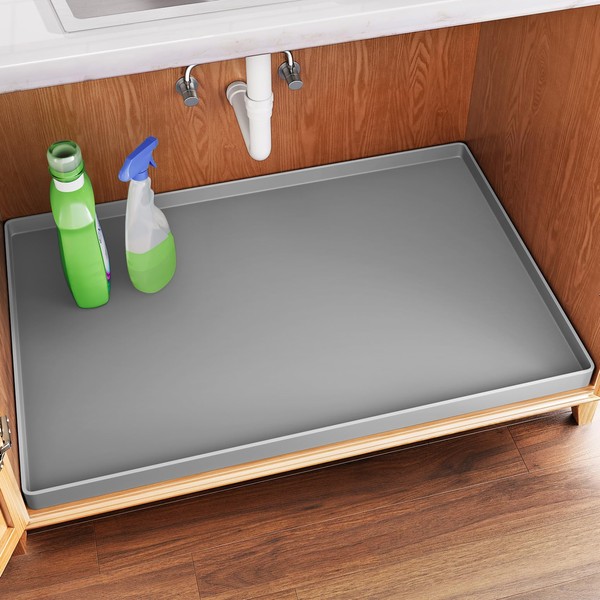 FLATO Waterproof Under Sink Mat 31" x 19" Shelf Liner