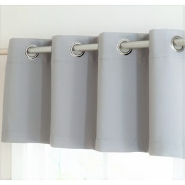 Warm Home Designs 1 Light Grey (Silver) Color Wide Size 54" x 17" Valance Scarf with 8 Grommets. These Cafe Curtains Look Green in Kitchen, Bathroom, Dining Room, Basement or RV. N Silver Valance 17