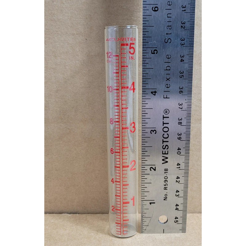 Carruth Studio Direct Replacement Glass Rain Gauge Tube / Vial