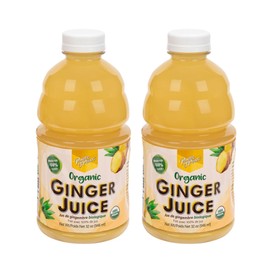 Prince of Peace 99% Organic Ginger Juice. Drug Free Digestive Health, Premium Quality,NOT From Concentrate, Made in U.S.A 32oz. (Pack of 2)