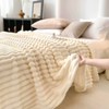 Luxury Cream Faux Rabbit Fur Sleep Blanket - Super Soft,