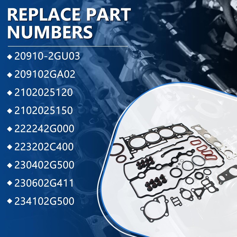CYCWER G4KJ 20910-2GU03 Engine Overhaul Gasket Kit Engine Rebuild Kit