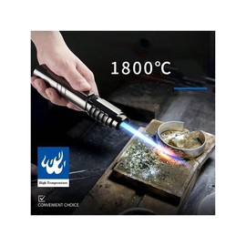 UMYQAQ 1800° High Temperature Spray Gun Butane GasLighter Metal Outdoor Windproof Blue PowerfulFlame Blowtorch Jet Lighter Welding Tool GiftBox Packaging (Without Butane Gas)