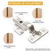 Luokim 2 Pack Inset Soft Close Cabinet Hinges, Frameless European