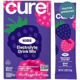 Cure Hydration- Mezcla de bebidas electrolíticas para niños  Rehidratación formulada por pediatra a base de plantas  Sin azúcar agregada, N