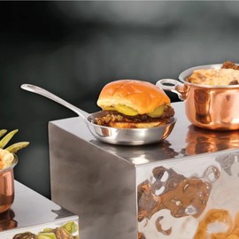 Soro Essentials- 4" Mini Stainless Steel 5 oz Fry Pan- Frying Pan Cookware Skillet Egg Pan Omelet Pans Chef's Pan Multipurpose Pan for Home Kitchen Restaurant Cooking