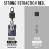 INDOULA 2 Pack Retractable Badge Holder and Heavy Duty Retractable