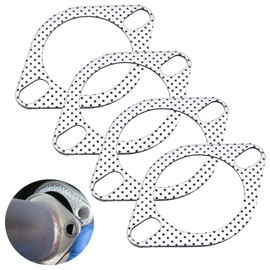 LOYELEY Muffler Gaskets 4pcs 2mm Thickness Flange Gaskets Turbo Gaskets Exhaust Gaskets Metal Rings Reinforced Rings High Temperature Resistant Ceramic Engine Cover Gasket Universal for Muffler