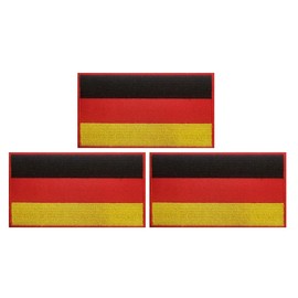 3Pack Germany Flag - German Flags, Tactical Flag Embroidery for Hats, Bags, Jackets, Clothes Patch