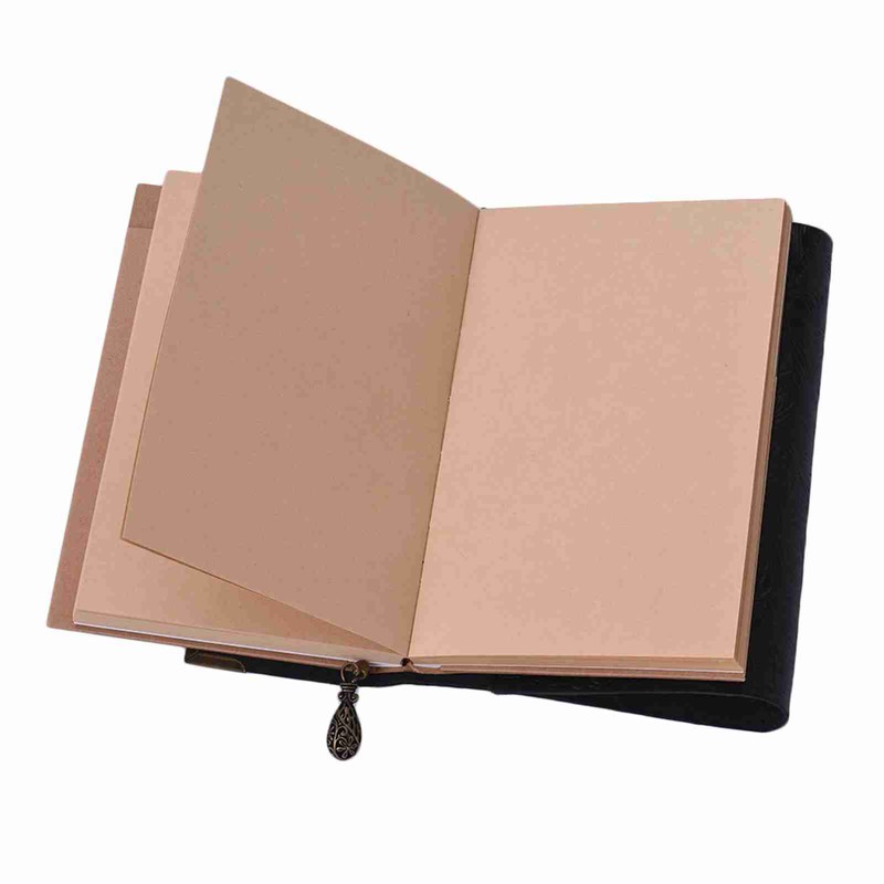 Handmade Embossed Pattern Soft Leather Journal Travel Notebook with lock