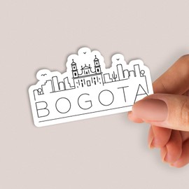 Squiddy Bogota Colombia Skyline - Vinyl Sticker Decal for Phone, Laptop, Water Bottle (3" Wide)