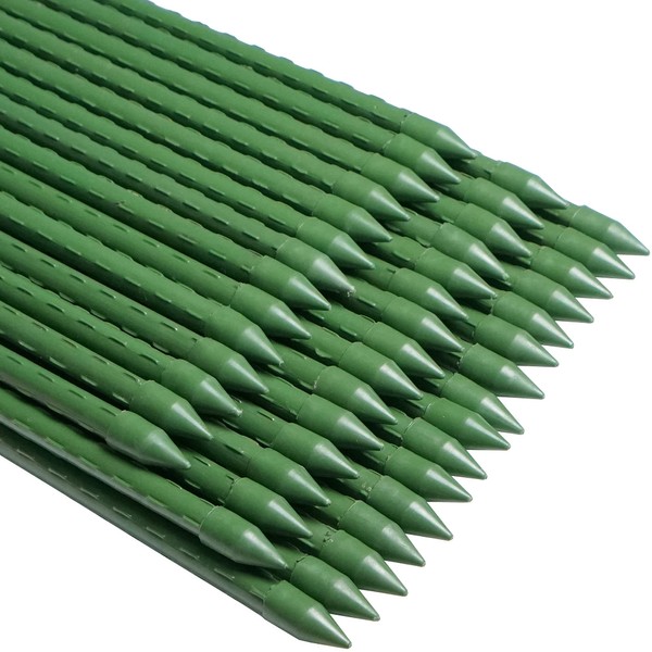 WAENLIR Garden Stakes 72 inch 6ft 25PACK, Sturdy Plant Metal