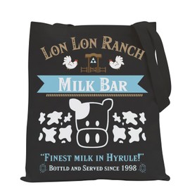POFULL Video Game Shoulder Bag Cucco Farms Gift Video Game Lover Gift Ocarina of Time Lon Lon Ranch Milk Bar Tote Bag (LON LON RANCH)