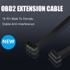 16 Pin Male to Female OBD2 Extension Cable Adapter Connector