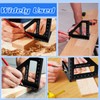 KLYKLL 3D Multi-Angle Measuring Ruler, 45/90 Degree Aluminum Alloy Miter