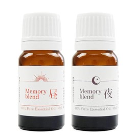 Ease Aromatherapy Essential Oils Memory Blend Set for Day (ro-zumari-kanfa-・remon) For Night (Genuine rabenda-・orenzisui-to) 10ml Each