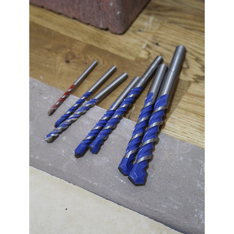 Faithfull FAIMCD10120 Tungsten Carbide Tipped Contruction Drill Bits 7 Piece