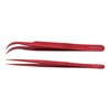 Tweezer Set Aluminum Alloy Curved Straight Head Anti Magnectic Accuracy
