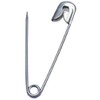 Charles Leonard Safety Pins, 2 Inches, Silver, 144/Box (83200)
